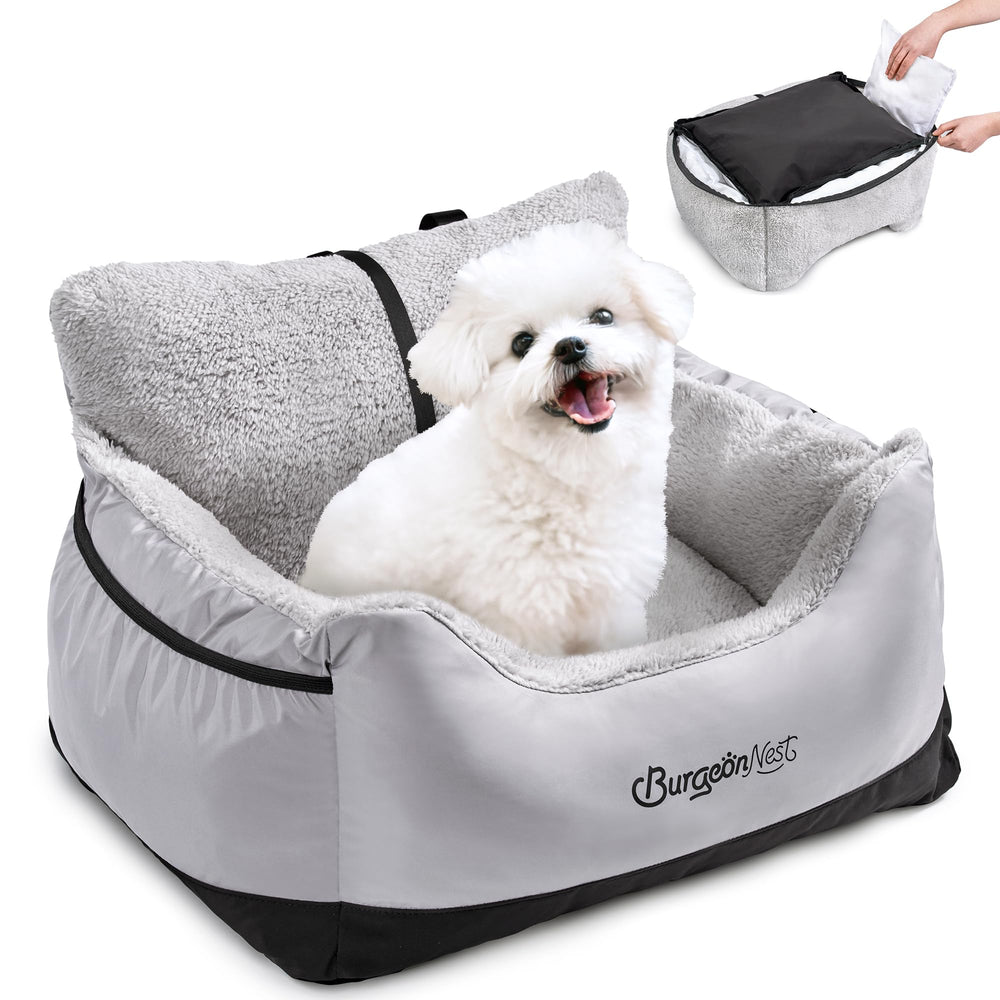 BurgeonNest dog car seat for small dogs with compact design enhances travel comfort