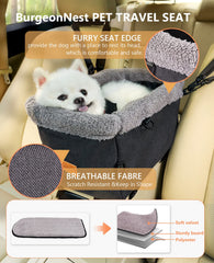 BurgeonNest dog seat velvet cushion removable for easy cleaning and comfort.