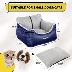 BurgeonNest detachable-washable dog car seat keeps cleanup quick