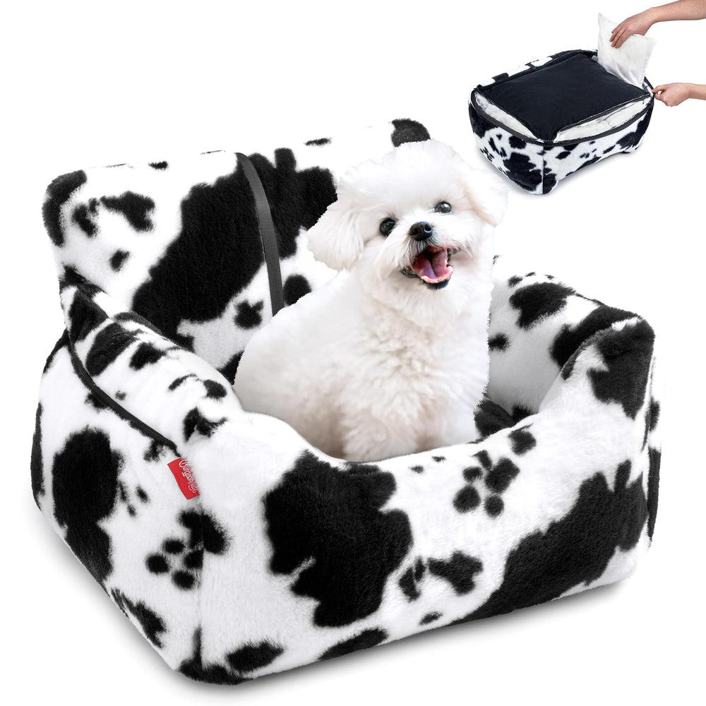 BurgeonNest dog car seat outer view shows secure fit for car travel.