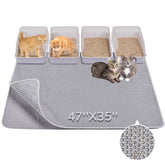 BurgeonNest cat litter mat 47x35 with felt-fabric layer traps litter effectively.