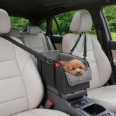 BurgeonNest Center Console small dog car seat front view, cozy protection on the go.