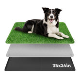 BurgeonNest dog grass pad 35x24 for indoor potty training and easy cleanup.