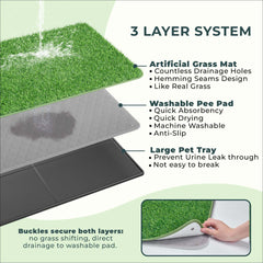 BurgeonNest washable pee pad demonstrates reusable absorbent layer for mess management.