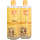 Burt's Bees for Pets oatmeal dog shampoo bottle shown for gentle cleansing.