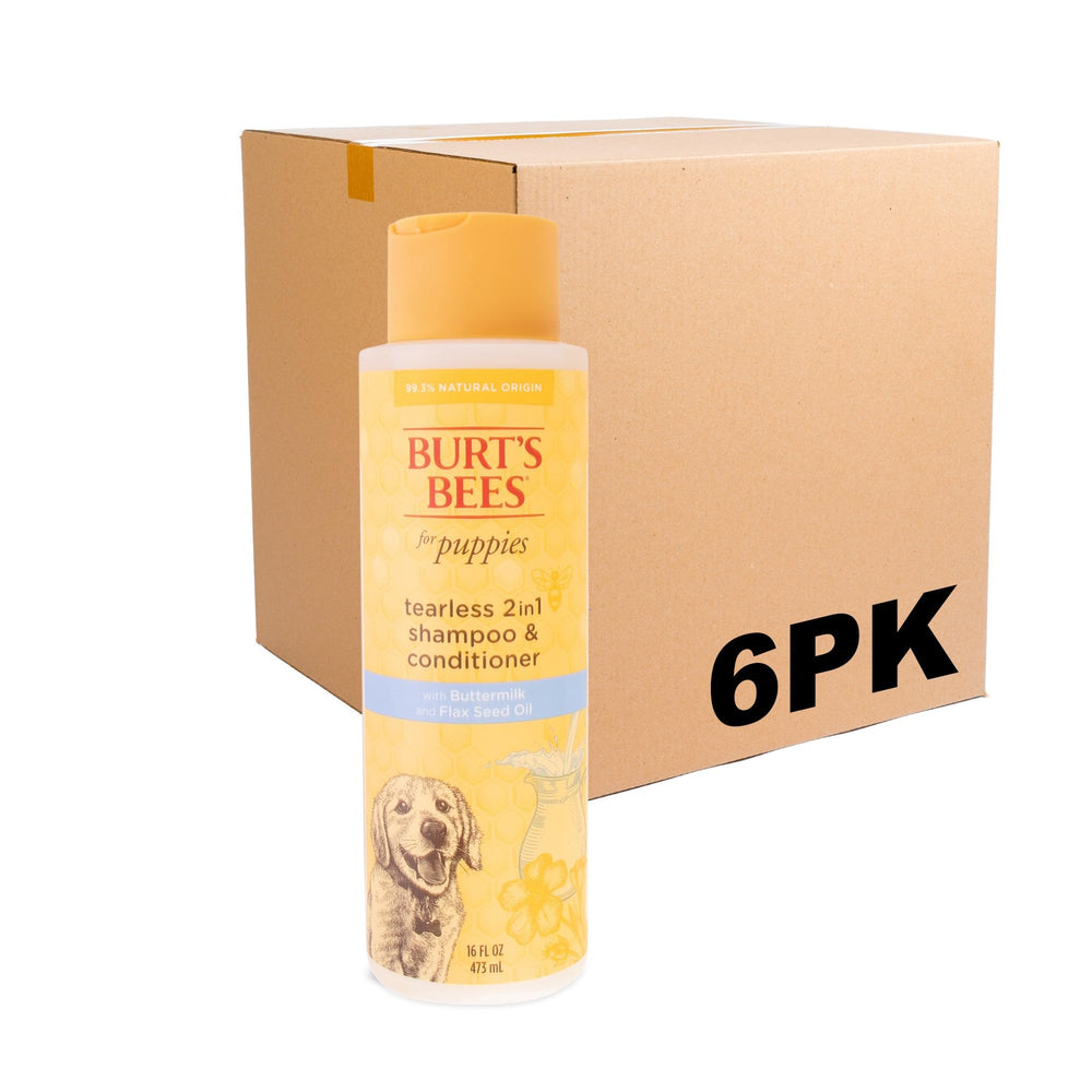 Burt's Bees for Pets Tear Free Puppy Shampoo bottle promotes gentle cleansing for puppies.