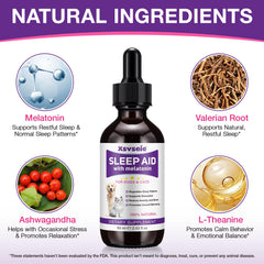 Buyourtaste liquid melatonin drops for cats bottle supports restful sleep