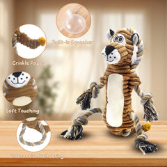 BUYPOW dog toy squeaky plush for large dogs to attract attention