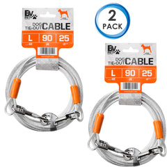 BV Dog Tie Out Cable with 360Β° rotating clasp for smooth, tangle-free movement.