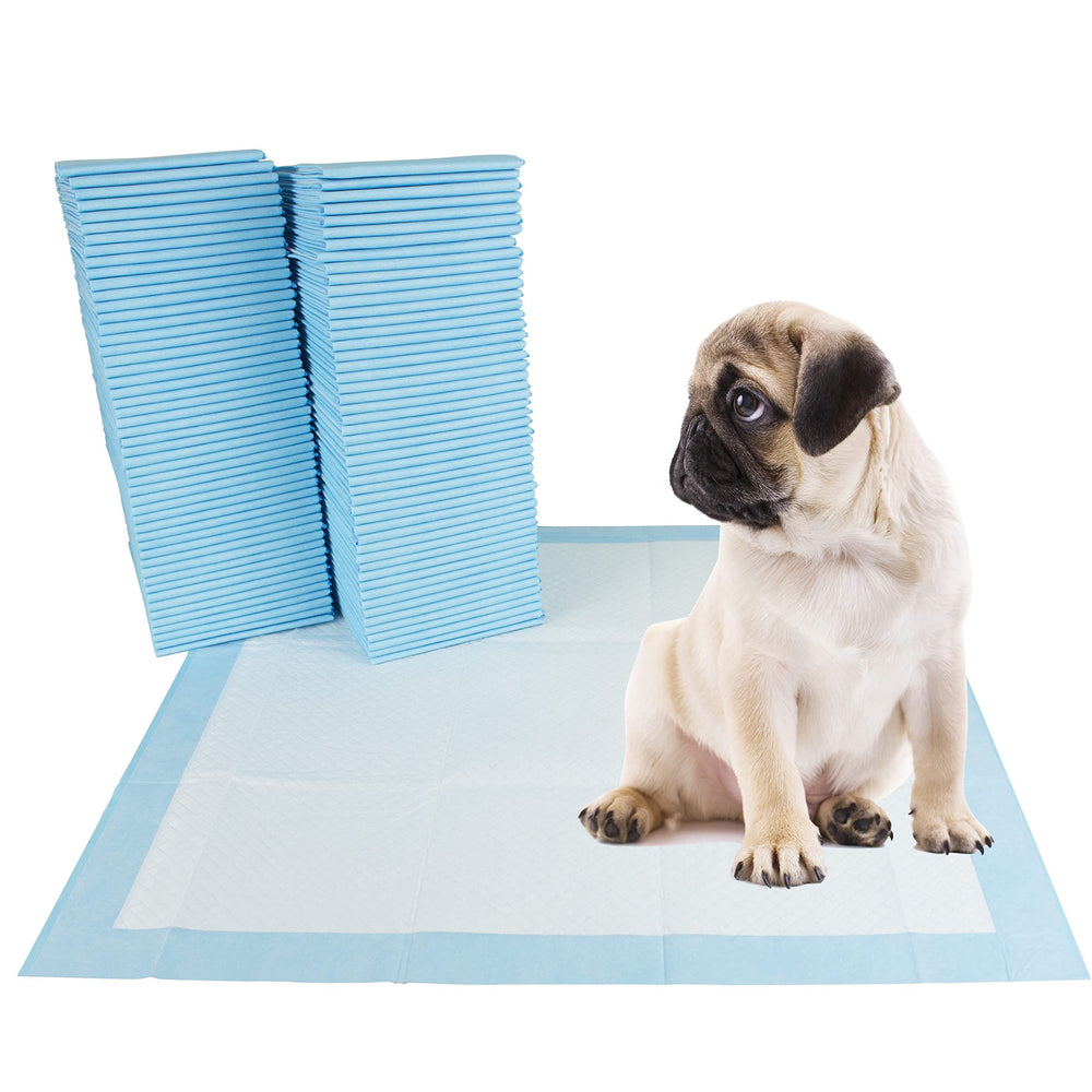 BV Puppy Pads XL 34x28 inch laid flat for large dogs indoors, protecting floors.