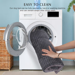 BVAGSS Machine Washable Dog Bed simplifies cleaning and upkeep.