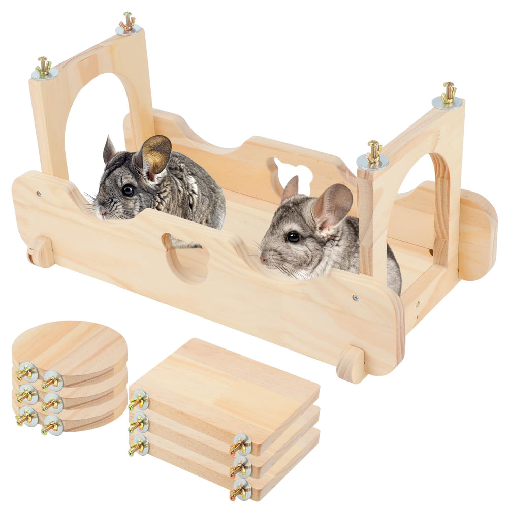 BWOGUE chinchilla suspension bridge for safe climbing and enrichment.