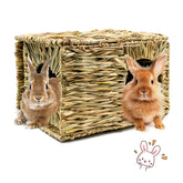 BWOGUE extra-large grass house for rabbits, a spacious hideaway for play and rest.