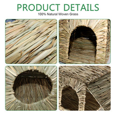 BWOGUE foldable straw hut—easily portable and quick to set up.