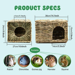 BWOGUE Handcrafted Grass Hideaway Foldable Bed shows natural weave for cozy retreats.