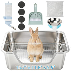 BWOGUE stainless steel litter box with chew-proof design for long-lasting use
