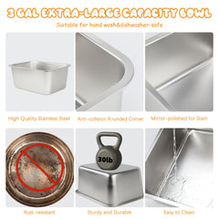 BWOGUE sturdy tilting-prevention stand reduces spills for mess-free drinking