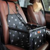 BYGD Pet Dog Booster Seat front view showing sturdy support rods for stable rides
