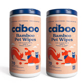 Caboo Tree Free pet wipes with textured cloth for debris removal