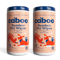 Caboo Tree Free pet wipes with textured cloth for debris removal