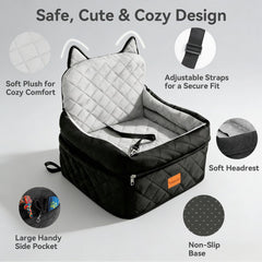 CABZOON dog booster seat size fits most cars and SUVs.