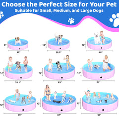 CACSPS foldable dog pool anti-slip bottom ensures safer play surfaces.