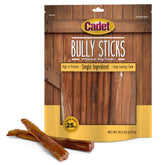 Cadet Bully Sticks for small dogs, 25-count pack, long-lasting chew.