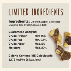 Cadet Chicken Apple Wraps treat image emphasizes protein-rich, low-fat reward.