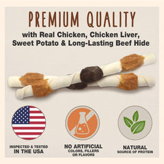 Cadet Gourmet Shish Kabob with chicken and sweet potato; protein-rich flavor for big dogs