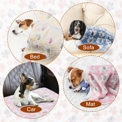 CADONO paw-print blanket blue protects furniture and offers comfort