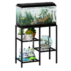 CADUKE aquarium stand top view with 20-gallon tank for living room setup