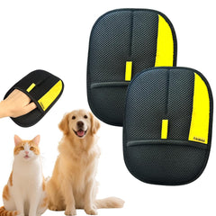 CAIBAO electrostatic gloves front view for quick fur pickup on upholstery