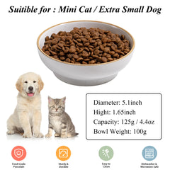 Caigmo cat bowl set contents display three ceramic bowls for dry and wet food