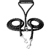 Caldwell's Dual Dog Leash with tangle-free swivel keeps two dogs close.