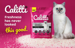 Calitti Crystal Litter soft-paws close-up conveys gentle texture for paws