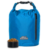 Callieco dog food travel bag roll-top closure keeps kibble secure during adventures.