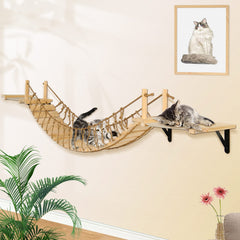 Calmbee Cat Wall Shelves 300mm hammock offers cozy resting area.
