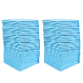 CalPalmy Ultra Absorbency Pads pack shown in a rabbit litter box for mess containment.
