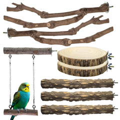 CAMATET grapevine Y-shaped perch for small parrots promoting natural grip and exercise