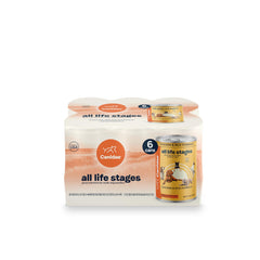 CANIDAE All Life Stages six-pack cans shown for multi-dog households