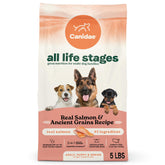 CANIDAE All Life Stages salmon kibble bag, ideal for households with dogs of all ages.