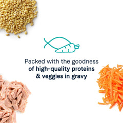 Canidae Balanced Bowl tuna and carrots with gravy displaying wholesome ingredients.
