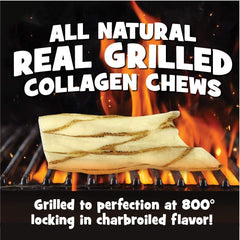Grilled chip texture sears flavor while encouraging slower chewing.
