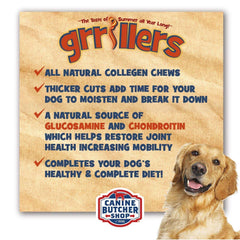 USA beef rawhide from Canine Butcher Shop emphasizes quality and safety.
