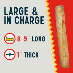 Chicken broth coating visible on Canine Chews Retriever Rolls chew.