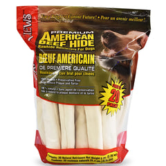 Canine Chews USA beefhide large dog bones offer durable chew sessions.