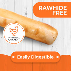 Canine Naturals 7-inch large rolls provide long lasting engagement for medium to large dogs.