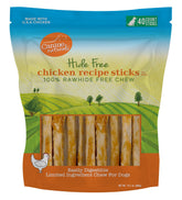Canine Naturals chicken-chew-stick 5 inch, durable dental chew for dogs.