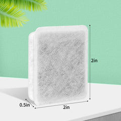 Canova charcoal filter for pet fountain, back view, easy replacement to maintain freshness.