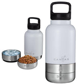 CANYAS insulated dog water bottle with cap close, keeps your dog's drink cool on hikes